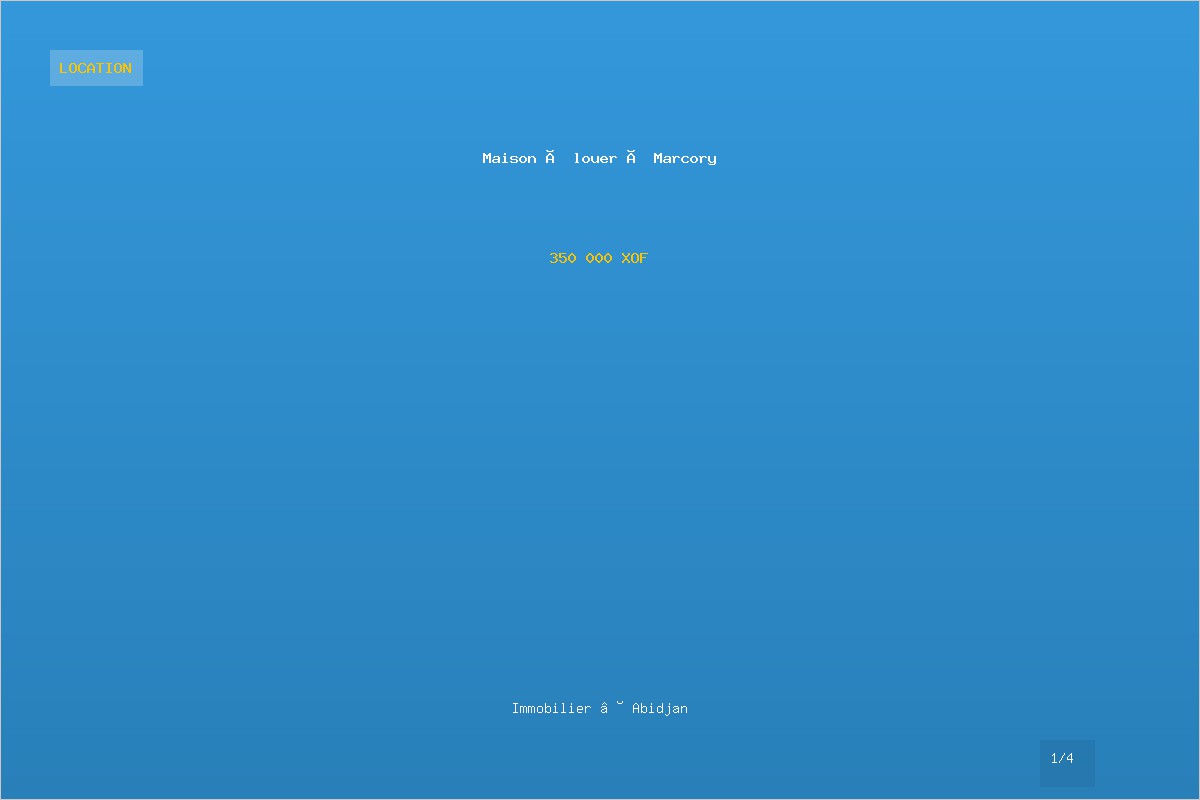 Maison à louer à Marcory